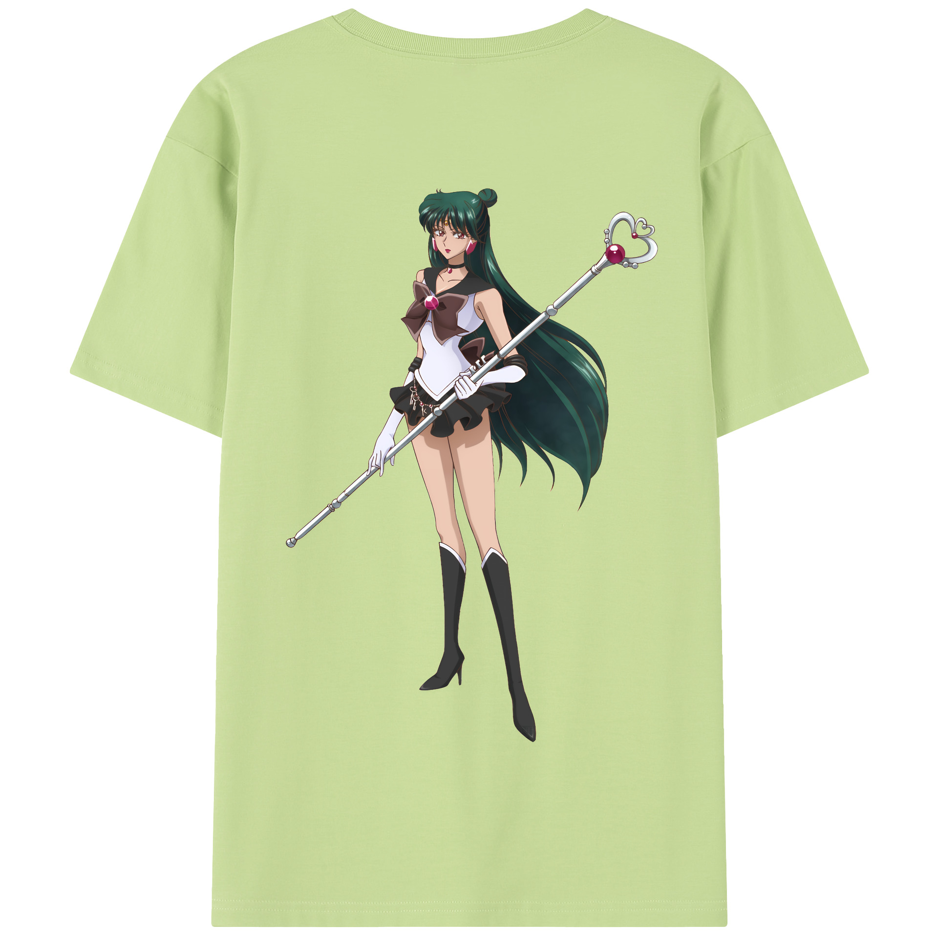 （画像用） 美少女戦士セーラームーン 冥王せつな Sailor Moon Meiou Setsuna 綿100％半袖Tシャツ（背面プリント）